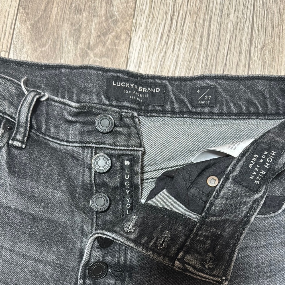 Lucky Brand Women's High Rise Jeans - Dark Gray
